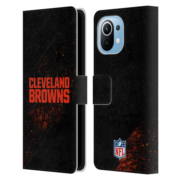 NFL Cleveland Browns Logo Blur Leather Book Wallet Case Cover For Xiaomi Mi 11