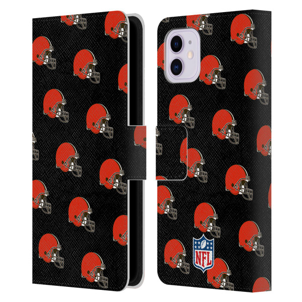 NFL Cleveland Browns Artwork Patterns Leather Book Wallet Case Cover For Apple iPhone 11