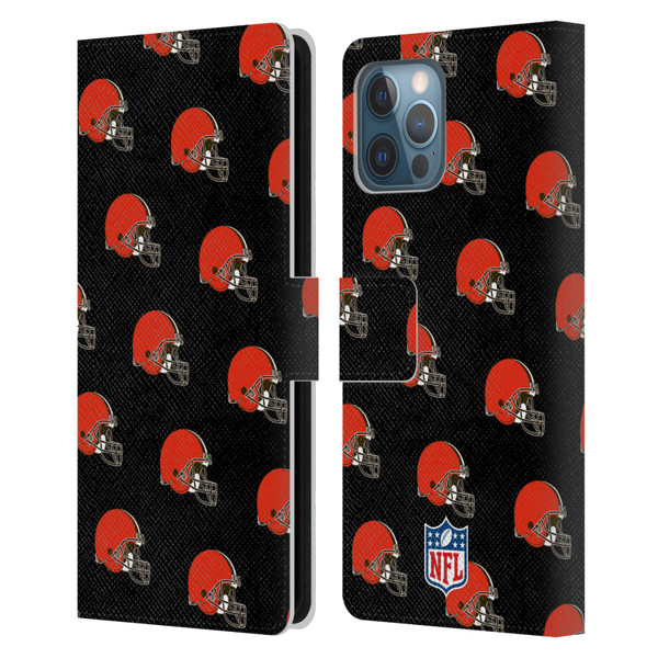 NFL Cleveland Browns Artwork Patterns Leather Book Wallet Case Cover For Apple iPhone 12 Pro Max