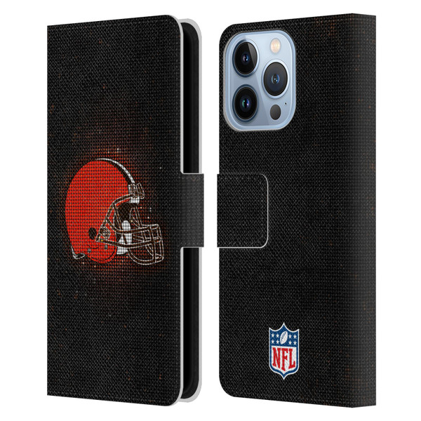 NFL Cleveland Browns Artwork LED Leather Book Wallet Case Cover For Apple iPhone 13 Pro