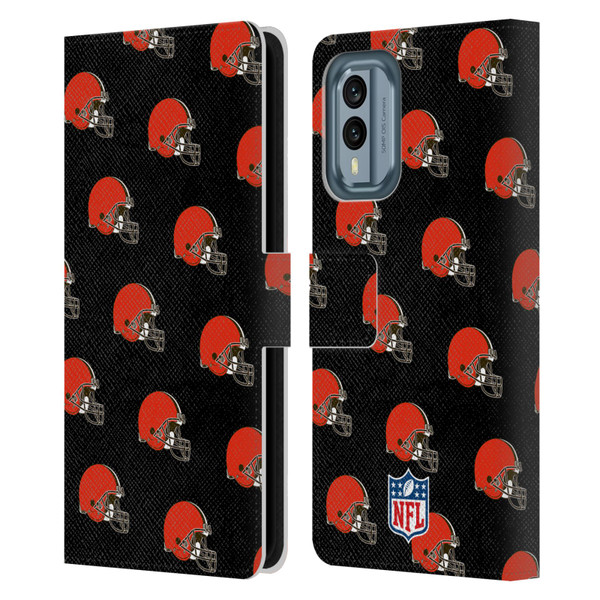 NFL Cleveland Browns Artwork Patterns Leather Book Wallet Case Cover For Nokia X30