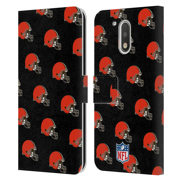 NFL Cleveland Browns Artwork Patterns Leather Book Wallet Case Cover For Motorola Moto G41
