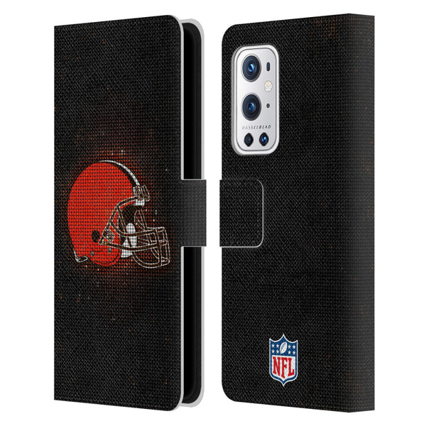 NFL Cleveland Browns Artwork LED Leather Book Wallet Case Cover For OnePlus 9 Pro
