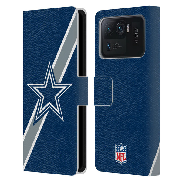 NFL Dallas Cowboys Logo Stripes Leather Book Wallet Case Cover For Xiaomi Mi 11 Ultra