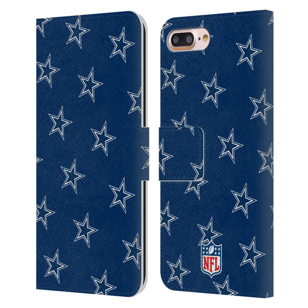 NFL Dallas Cowboys Artwork Patterns Leather Book Wallet Case Cover For Apple iPhone 7 Plus / iPhone 8 Plus