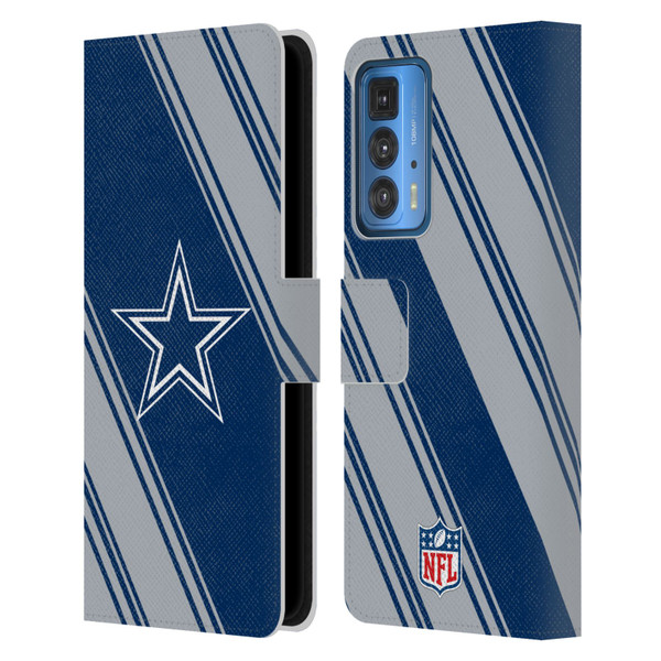 NFL Dallas Cowboys Artwork Stripes Leather Book Wallet Case Cover For Motorola Edge 20 Pro