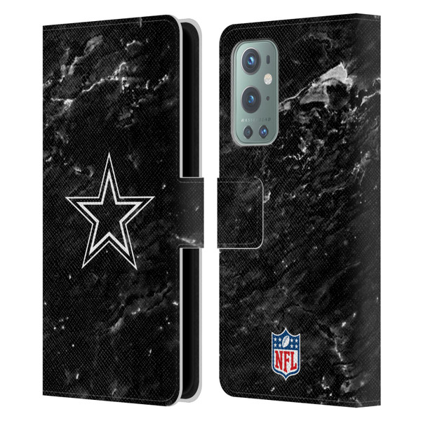 NFL Dallas Cowboys Artwork Marble Leather Book Wallet Case Cover For OnePlus 9