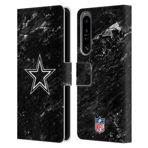 NFL Dallas Cowboys Artwork Marble Leather Book Wallet Case Cover For Sony Xperia 1 IV