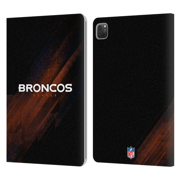 NFL Denver Broncos Logo Blur Leather Book Wallet Case Cover For Apple iPad Pro 11 2020 / 2021 / 2022