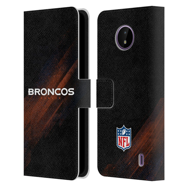 NFL Denver Broncos Logo Blur Leather Book Wallet Case Cover For Nokia C10 / C20