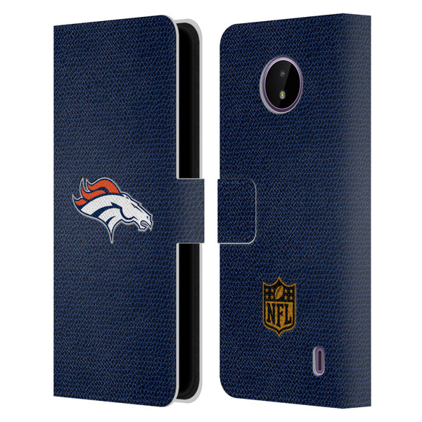 NFL Denver Broncos Logo Football Leather Book Wallet Case Cover For Nokia C10 / C20