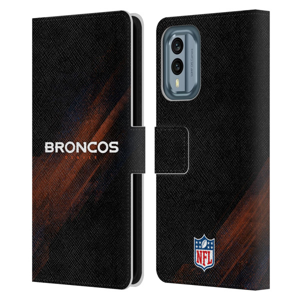 NFL Denver Broncos Logo Blur Leather Book Wallet Case Cover For Nokia X30