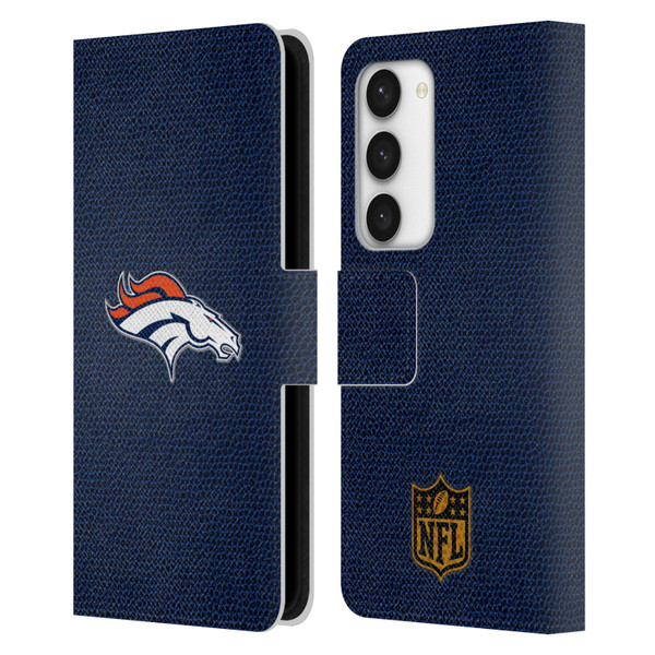 NFL Denver Broncos Logo Football Leather Book Wallet Case Cover For Samsung Galaxy S23 5G