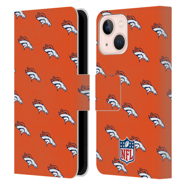 NFL Denver Broncos Artwork Patterns Leather Book Wallet Case Cover For Apple iPhone 13 Mini