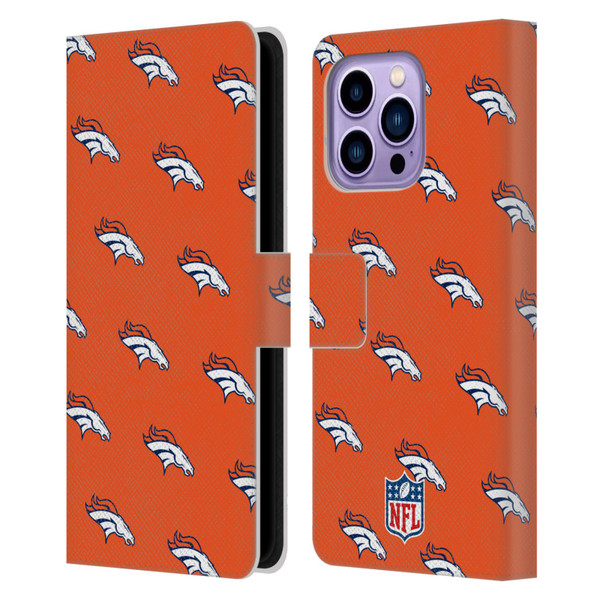 NFL Denver Broncos Artwork Patterns Leather Book Wallet Case Cover For Apple iPhone 14 Pro Max