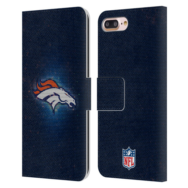 NFL Denver Broncos Artwork LED Leather Book Wallet Case Cover For Apple iPhone 7 Plus / iPhone 8 Plus