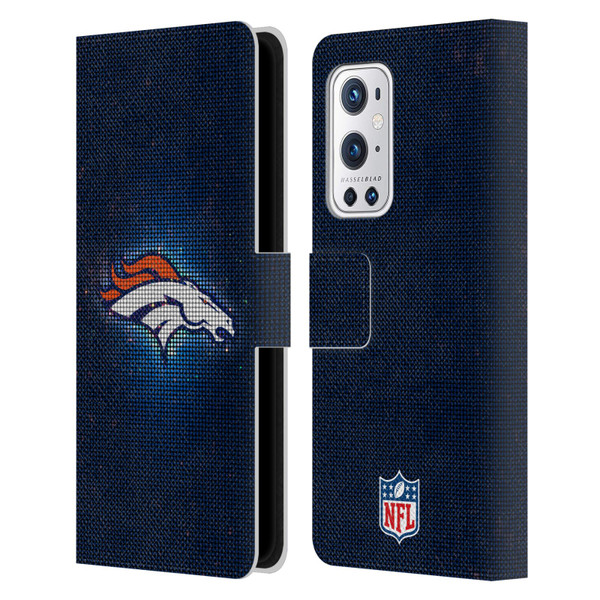NFL Denver Broncos Artwork LED Leather Book Wallet Case Cover For OnePlus 9 Pro