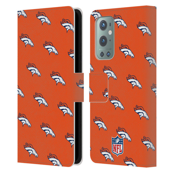 NFL Denver Broncos Artwork Patterns Leather Book Wallet Case Cover For OnePlus 9