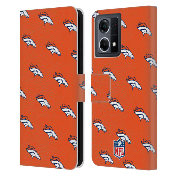 NFL Denver Broncos Artwork Patterns Leather Book Wallet Case Cover For OPPO Reno8 4G