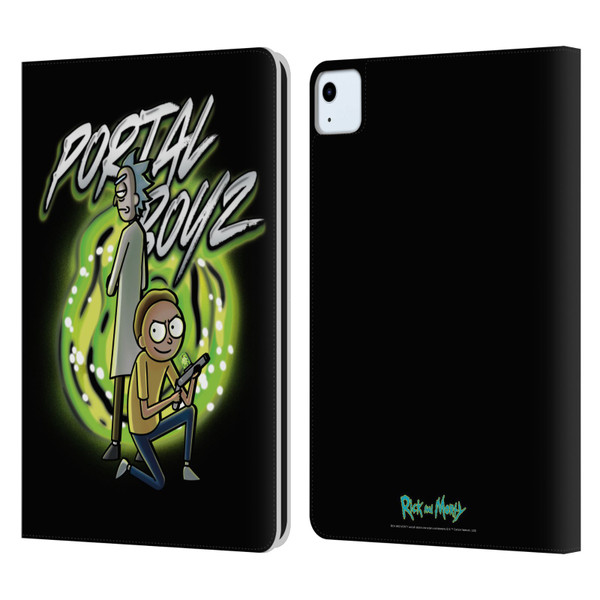 Rick And Morty Season 5 Graphics Portal Boyz Leather Book Wallet Case Cover For Apple iPad Air 2020 / 2022