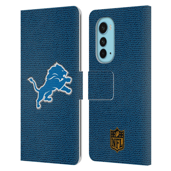 NFL Detroit Lions Logo Football Leather Book Wallet Case Cover For Motorola Edge (2022)