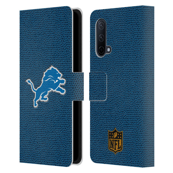 NFL Detroit Lions Logo Football Leather Book Wallet Case Cover For OnePlus Nord CE 5G