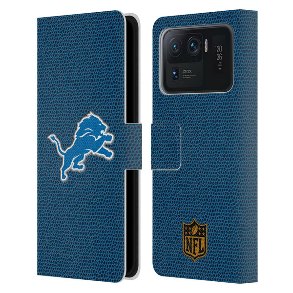 NFL Detroit Lions Logo Football Leather Book Wallet Case Cover For Xiaomi Mi 11 Ultra