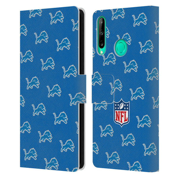 NFL Detroit Lions Artwork Patterns Leather Book Wallet Case Cover For Huawei P40 lite E