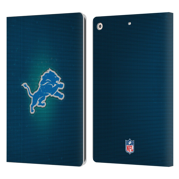 NFL Detroit Lions Artwork LED Leather Book Wallet Case Cover For Apple iPad 10.2 2019/2020/2021