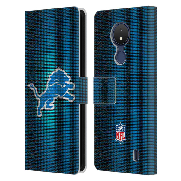 NFL Detroit Lions Artwork LED Leather Book Wallet Case Cover For Nokia C21