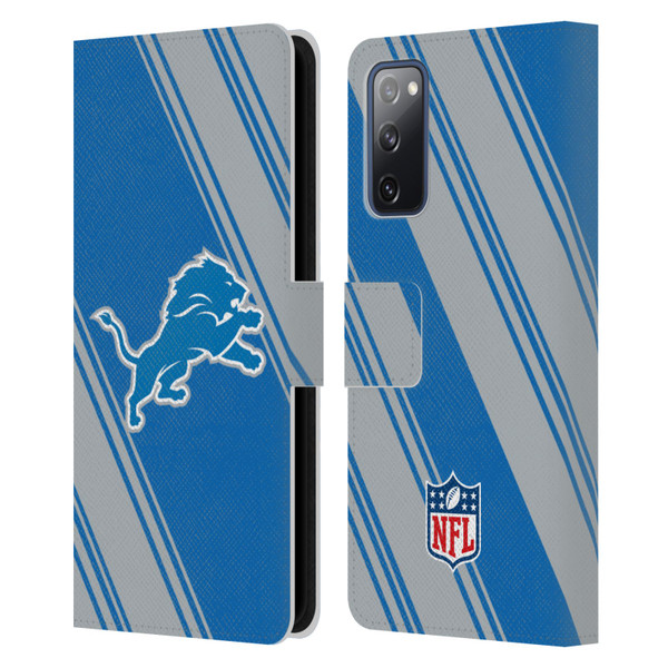 NFL Detroit Lions Artwork Stripes Leather Book Wallet Case Cover For Samsung Galaxy S20 FE / 5G