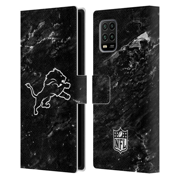 NFL Detroit Lions Artwork Marble Leather Book Wallet Case Cover For Xiaomi Mi 10 Lite 5G