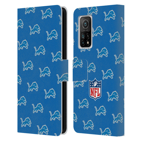 NFL Detroit Lions Artwork Patterns Leather Book Wallet Case Cover For Xiaomi Mi 10T 5G