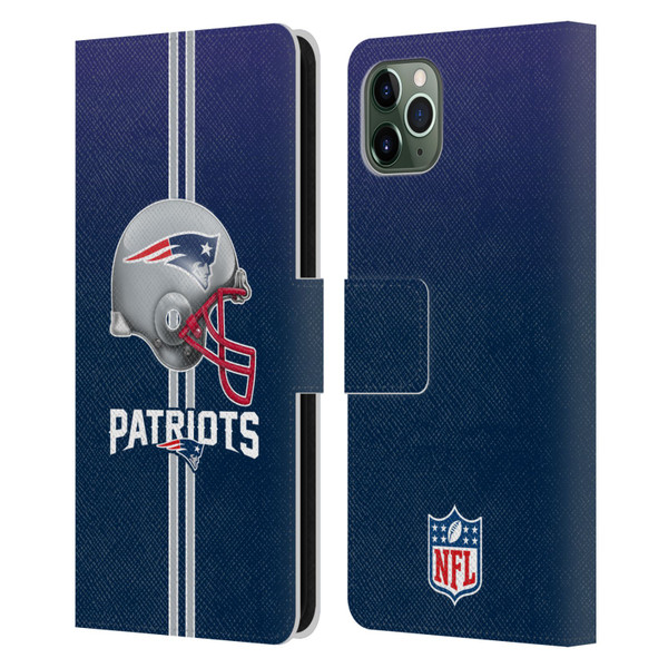 NFL New England Patriots Logo Helmet Leather Book Wallet Case Cover For Apple iPhone 11 Pro Max