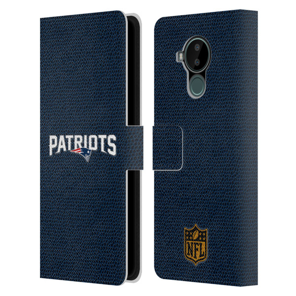 NFL New England Patriots Logo Football Leather Book Wallet Case Cover For Nokia C30
