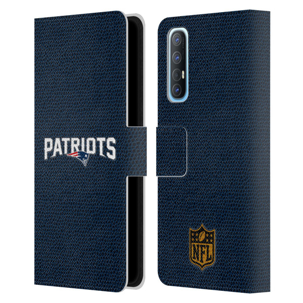 NFL New England Patriots Logo Football Leather Book Wallet Case Cover For OPPO Find X2 Neo 5G