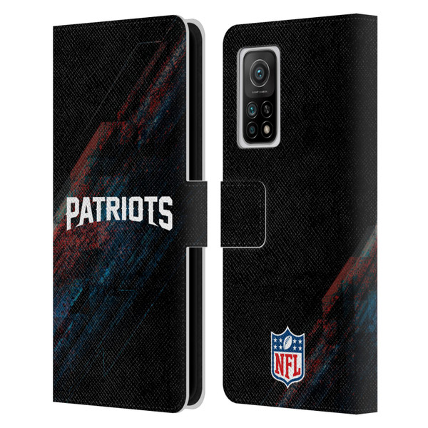 NFL New England Patriots Logo Blur Leather Book Wallet Case Cover For Xiaomi Mi 10T 5G