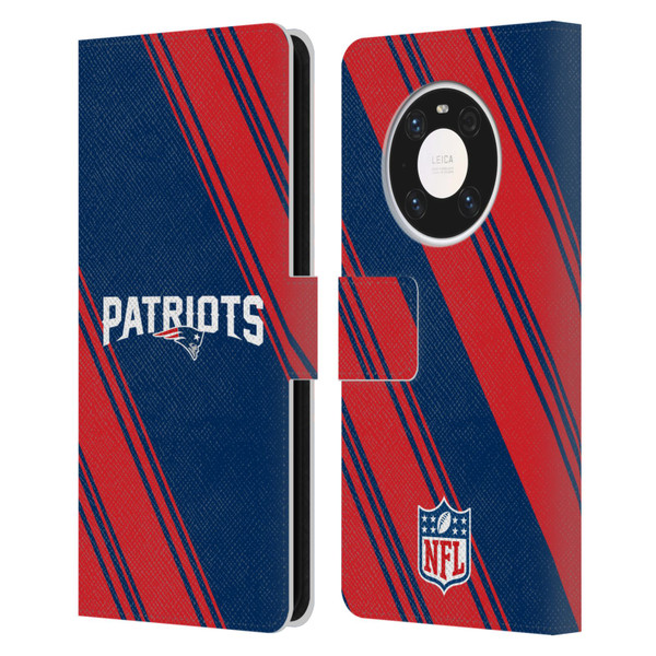 NFL New England Patriots Artwork Stripes Leather Book Wallet Case Cover For Huawei Mate 40 Pro 5G