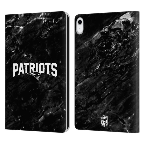 NFL New England Patriots Artwork Marble Leather Book Wallet Case Cover For Apple iPad 10.9 2022/2025
