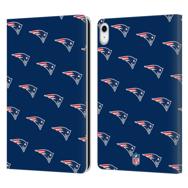 NFL New England Patriots Artwork Patterns Leather Book Wallet Case Cover For Apple iPad 10.9 2022/2025