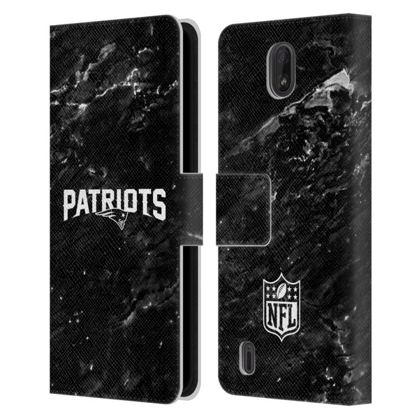 NFL New England Patriots Artwork Marble Leather Book Wallet Case Cover For Nokia C01 Plus/C1 2nd Edition