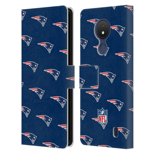 NFL New England Patriots Artwork Patterns Leather Book Wallet Case Cover For Nokia C21