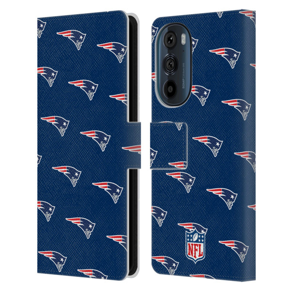 NFL New England Patriots Artwork Patterns Leather Book Wallet Case Cover For Motorola Edge 30