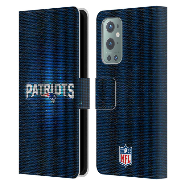 NFL New England Patriots Artwork LED Leather Book Wallet Case Cover For OnePlus 9