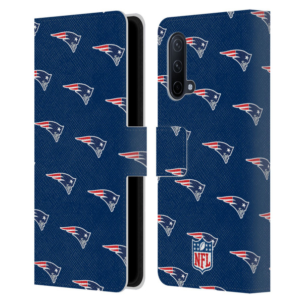 NFL New England Patriots Artwork Patterns Leather Book Wallet Case Cover For OnePlus Nord CE 5G