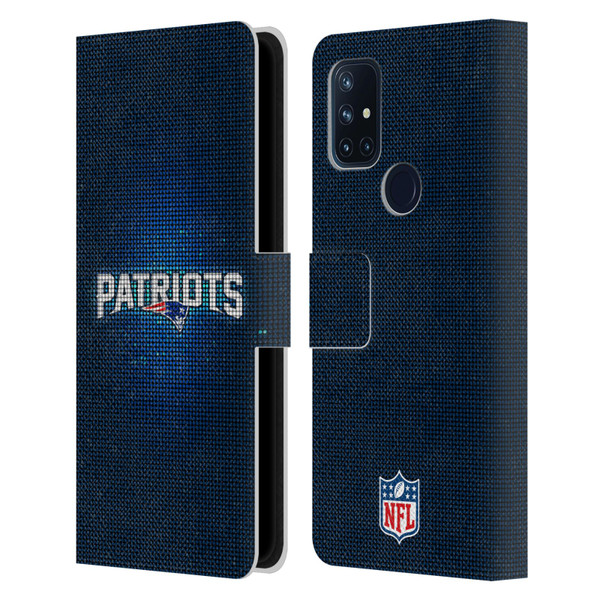 NFL New England Patriots Artwork LED Leather Book Wallet Case Cover For OnePlus Nord N10 5G