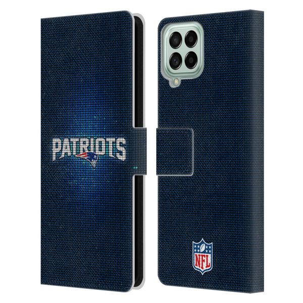 NFL New England Patriots Artwork LED Leather Book Wallet Case Cover For Samsung Galaxy M33 (2022)