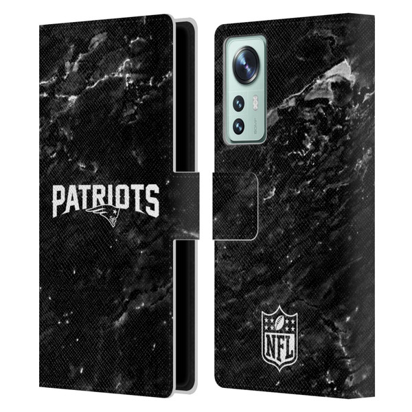 NFL New England Patriots Artwork Marble Leather Book Wallet Case Cover For Xiaomi 12
