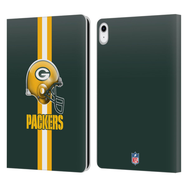 NFL Green Bay Packers Logo Helmet Leather Book Wallet Case Cover For Apple iPad 10.9 (2022)