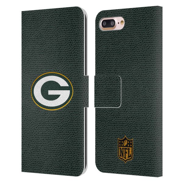 NFL Green Bay Packers Logo Football Leather Book Wallet Case Cover For Apple iPhone 7 Plus / iPhone 8 Plus